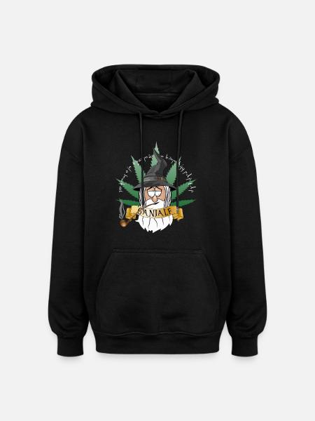 GANJALF - Oversized Unisex Hoodie - Schwarz