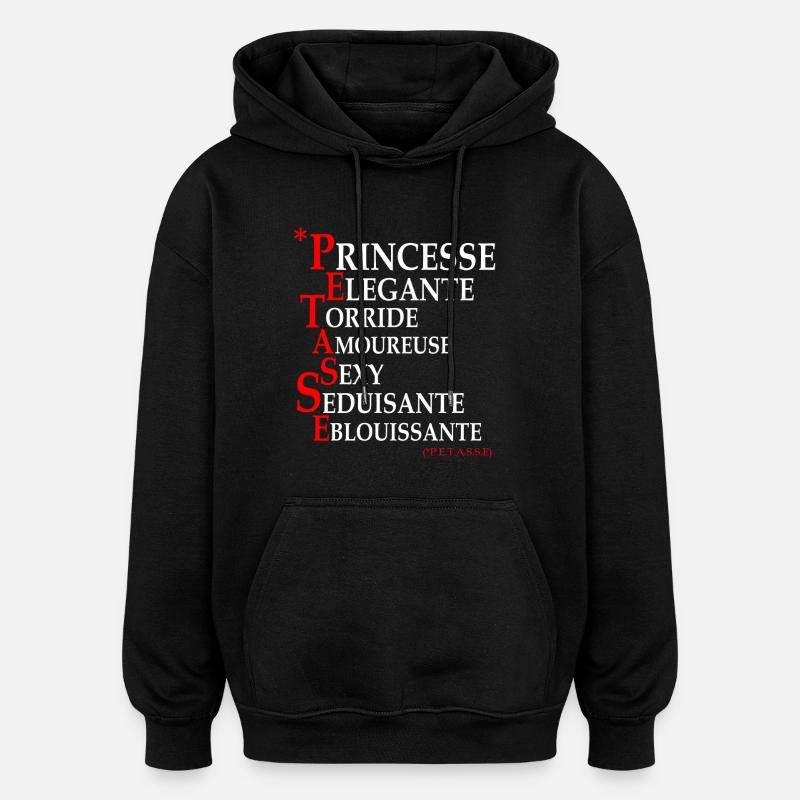 pétasse - Sweat à capuche oversize unisexe - noir