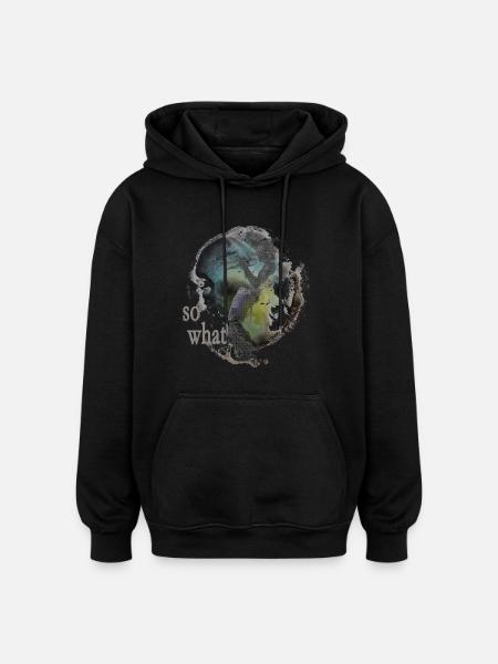 so what - Oversized Unisex Hoodie - black