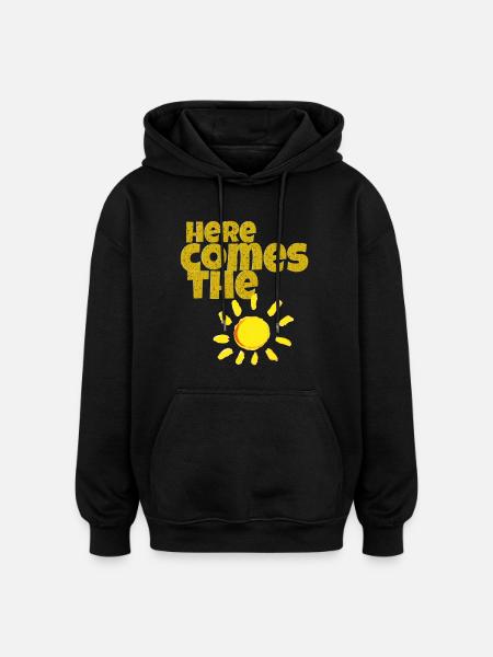 here comes the sun - Oversized Unisex Hoodie - black