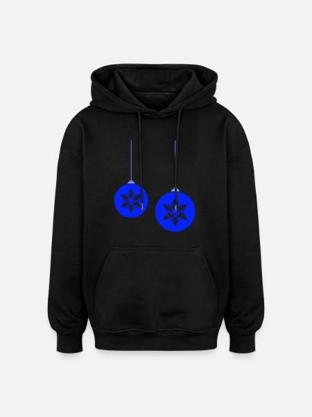 Weihnachtskugeln Stern - Oversized Unisex Hoodie - Schwarz