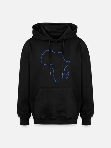 Africa Outline - Oversized Unisex Hoodie - black