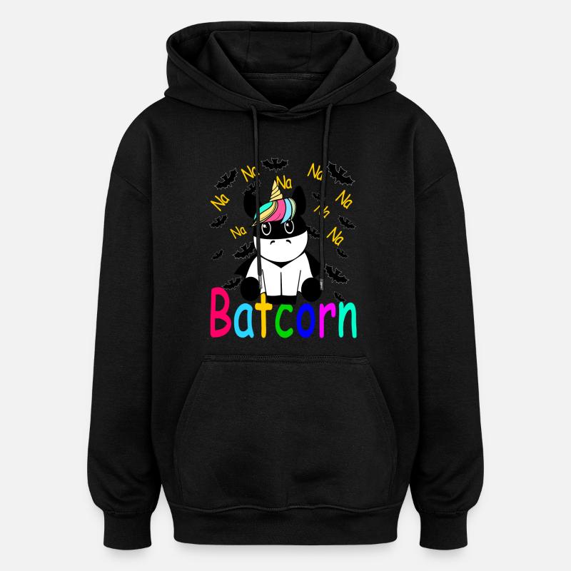 nananananananana Batcorn - Sweat à capuche oversize unisexe - noir