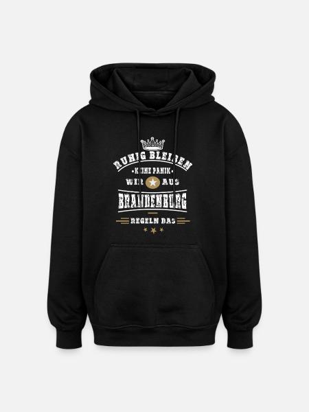 Brandenburg Regelt das ! - Oversized Unisex Hoodie - Schwarz