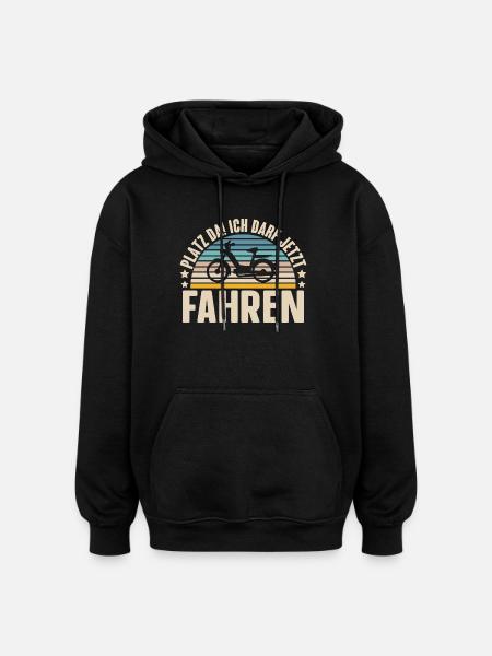 Mofa Führerschein Bestanden Geschenk - Oversized Unisex Hoodie - Schwarz