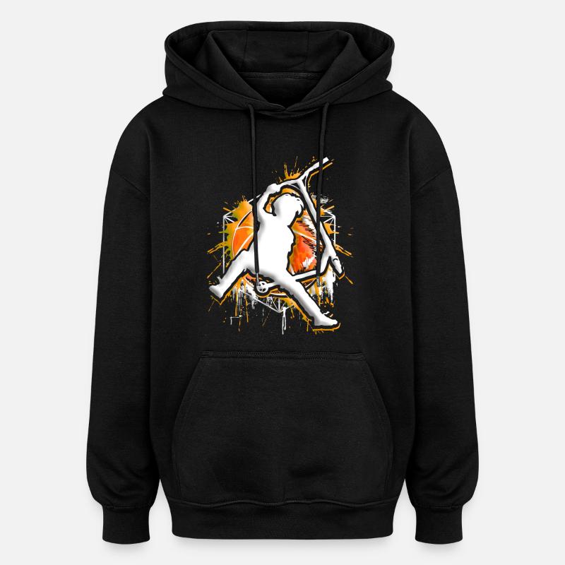 Scooter - Stuntscooter - Trottinette - Tretroller - Oversized Unisex Hoodie - black