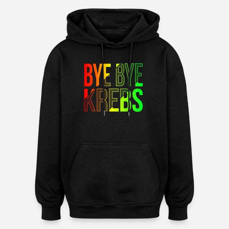Bye Bye Kreps Rainbow Design - Sweat à capuche oversize unisexe - noir