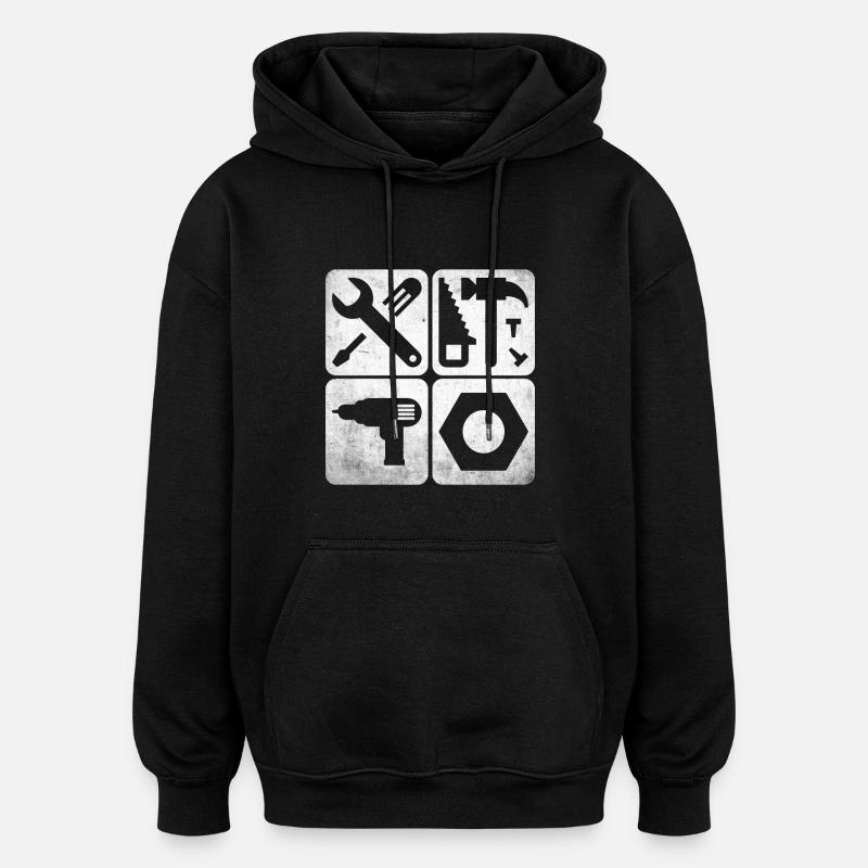 Outillage Outils - Sweat à capuche oversize unisexe - noir