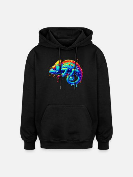 Chameleon - Oversized Unisex Hoodie - black