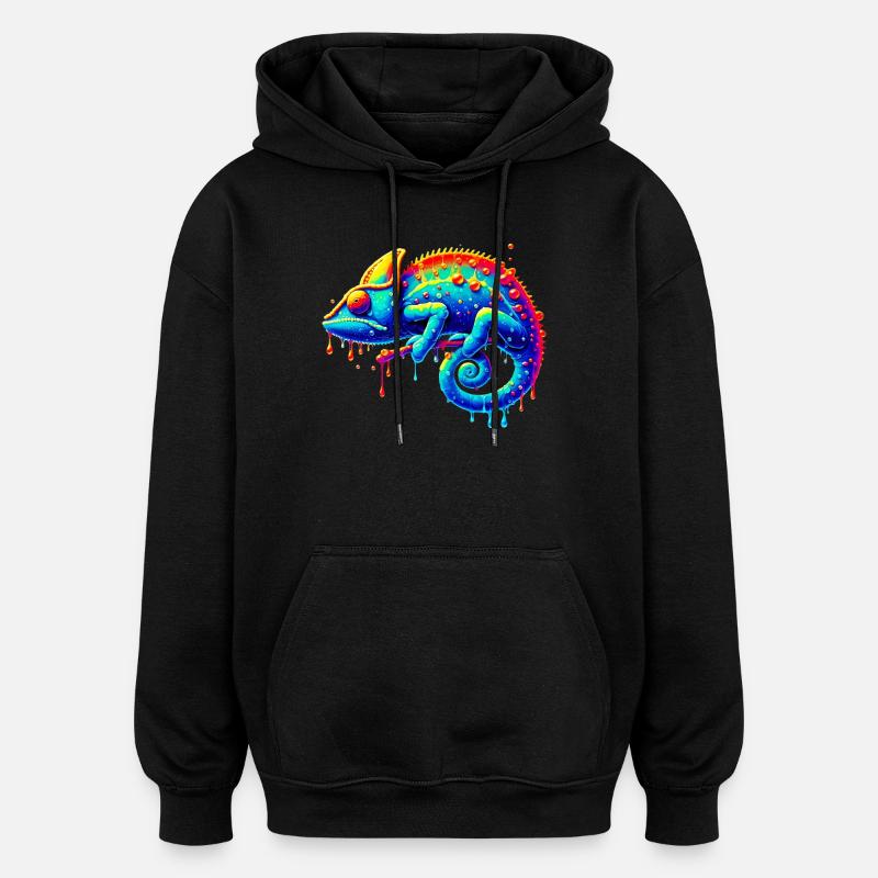 Chamäleon - Oversized Unisex Hoodie - Schwarz
