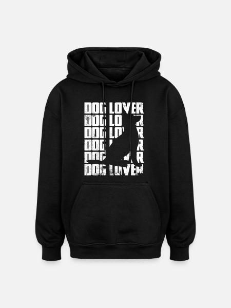Funny dog lover - Oversized Unisex Hoodie - black