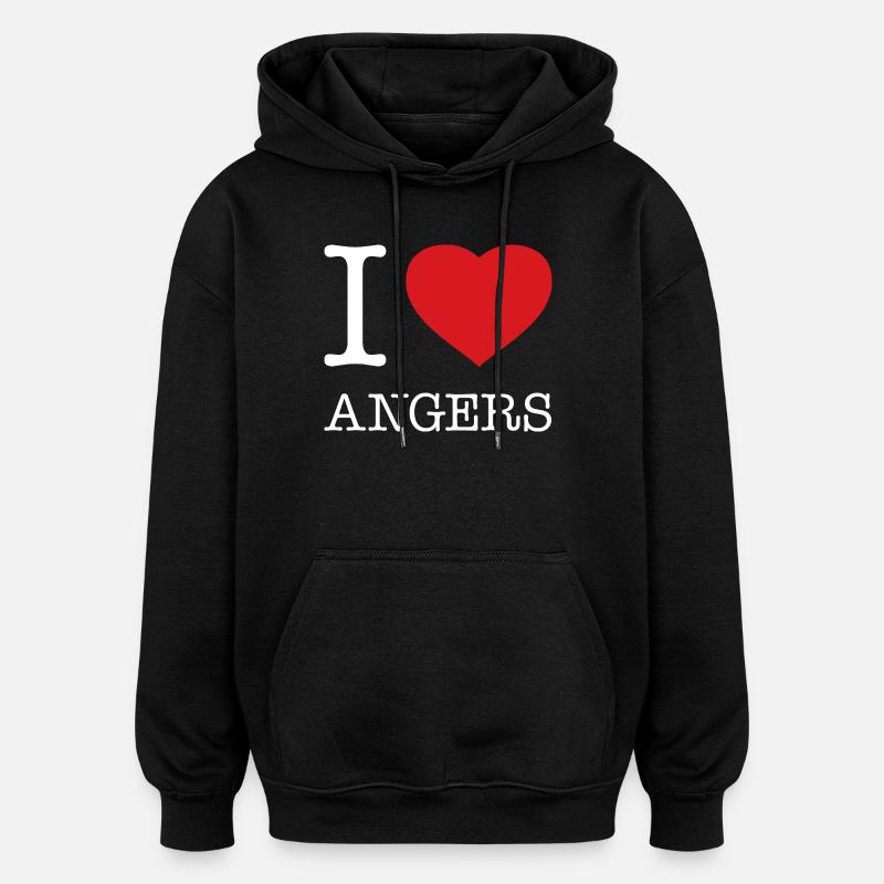 J’ADORE LES COLÈRES - Sweat à capuche oversize unisexe - noir