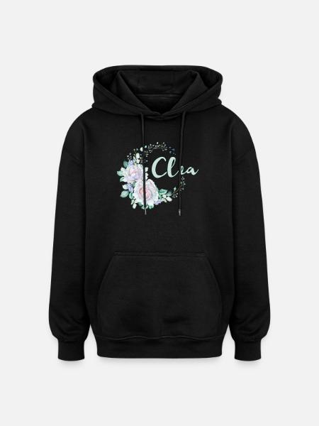For Clea - Oversized Unisex Hoodie - black