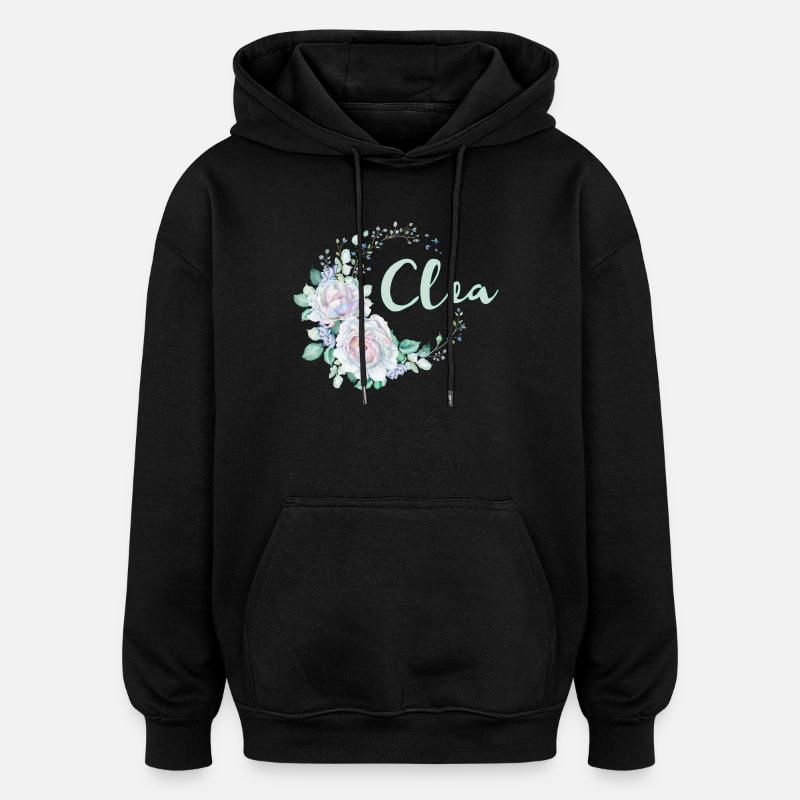 Pour Clea - Sweat à capuche oversize unisexe - noir