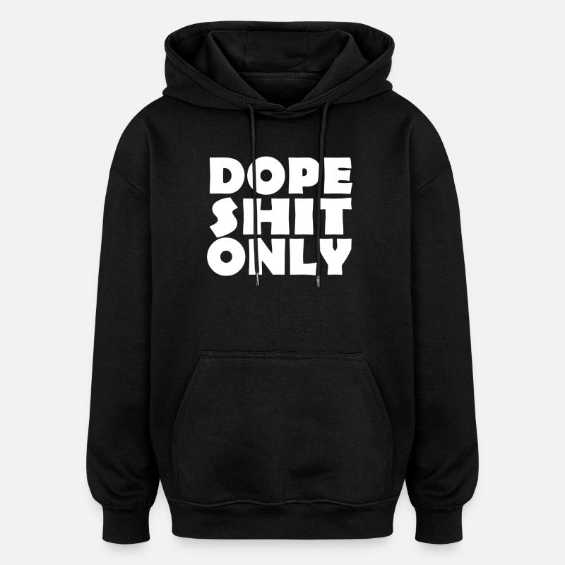 merde - Sweat à capuche oversize unisexe - noir