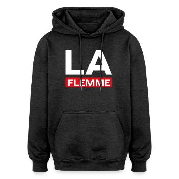 Faul - Oversized Unisex Hoodie - Anthrazit - Vorne - Noah (186cm)
