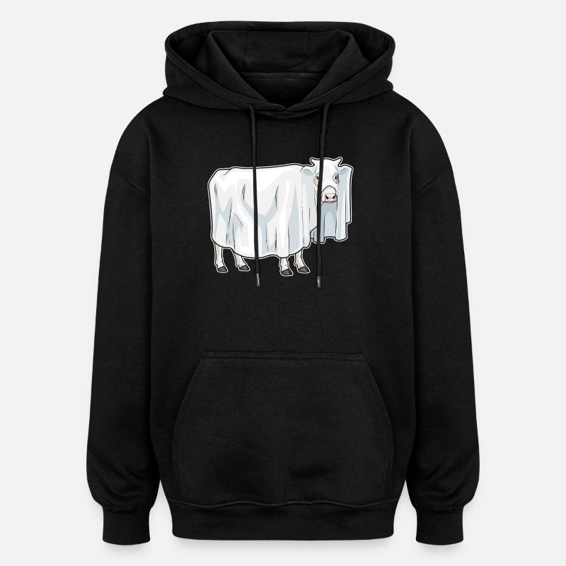 Kuh Halloween Geist - Oversized Unisex Hoodie - Schwarz