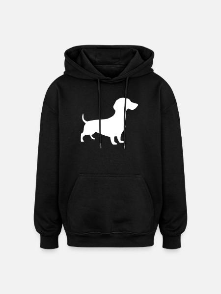 Dachshund Dog Design Gift Dachshund Owner - Oversized Unisex Hoodie - black