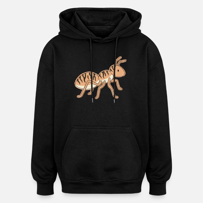 Stylized Tiger Ant Tiger Stripes - Oversized Unisex Hoodie - black
