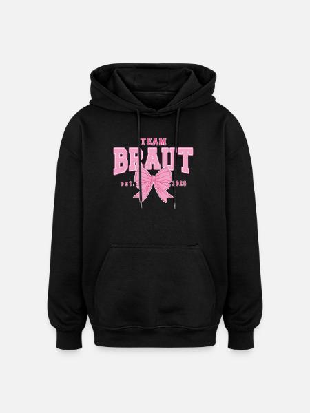 Bride Hen Party Team Partner Look - Oversized Unisex Hoodie - black