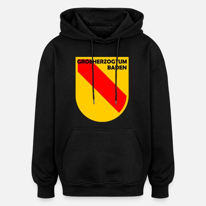 Heraldik Schild Baden Emblem - Oversized Unisex Hoodie - Schwarz