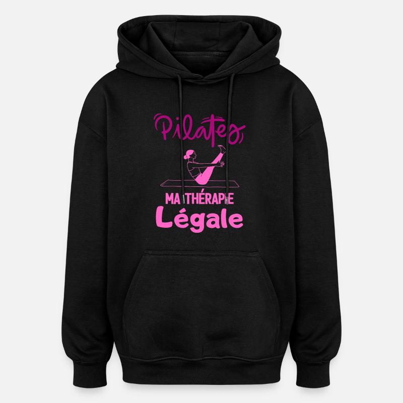 Pilates Ma Thérapie Légale - Sweat à capuche oversize unisexe - noir