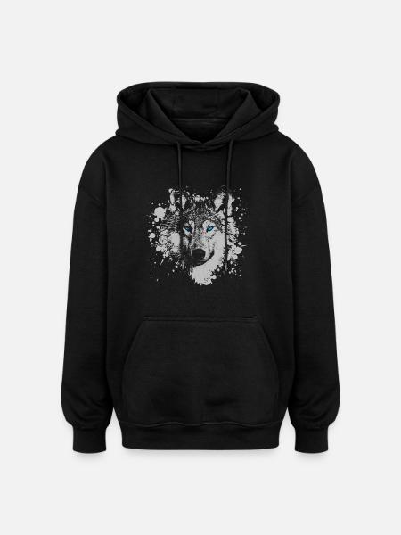 Wolf pack mystical - Oversized Unisex Hoodie - black