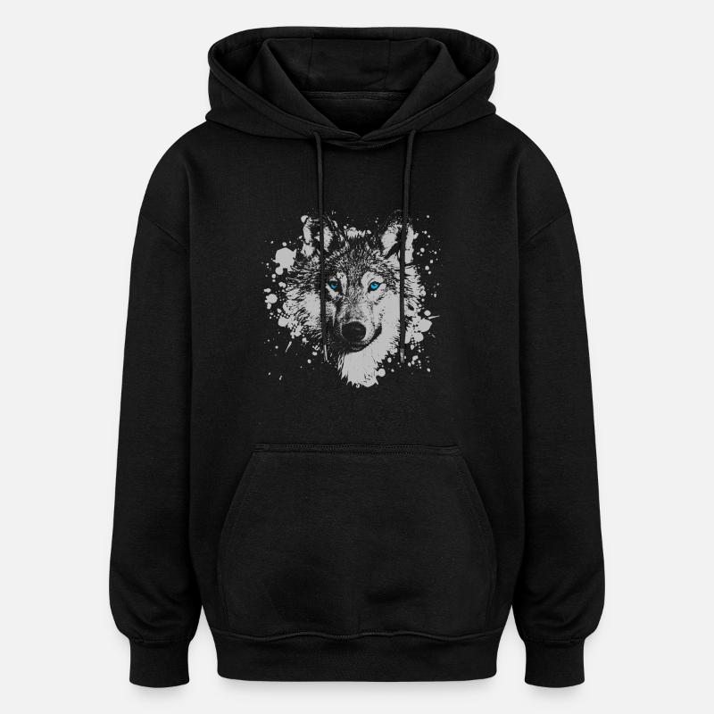Wolf pack mystical - Oversized Unisex Hoodie - black