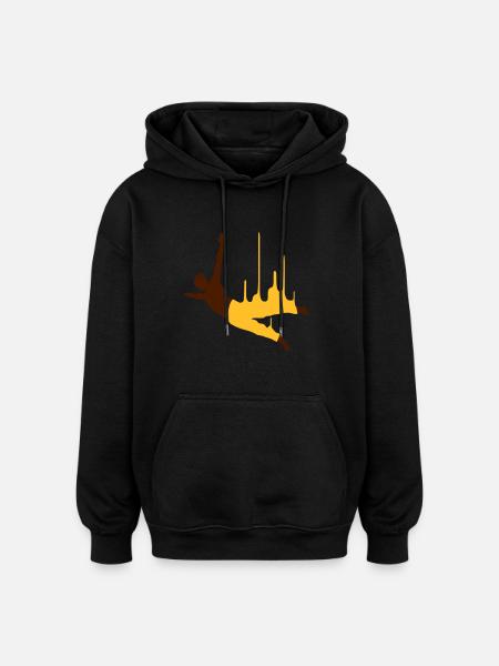 basejumper_2f - Oversized Unisex Hoodie - black