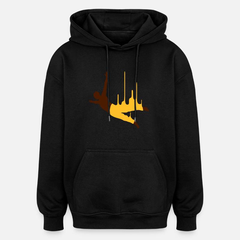 basejumper_2f - Sweat à capuche oversize unisexe - noir