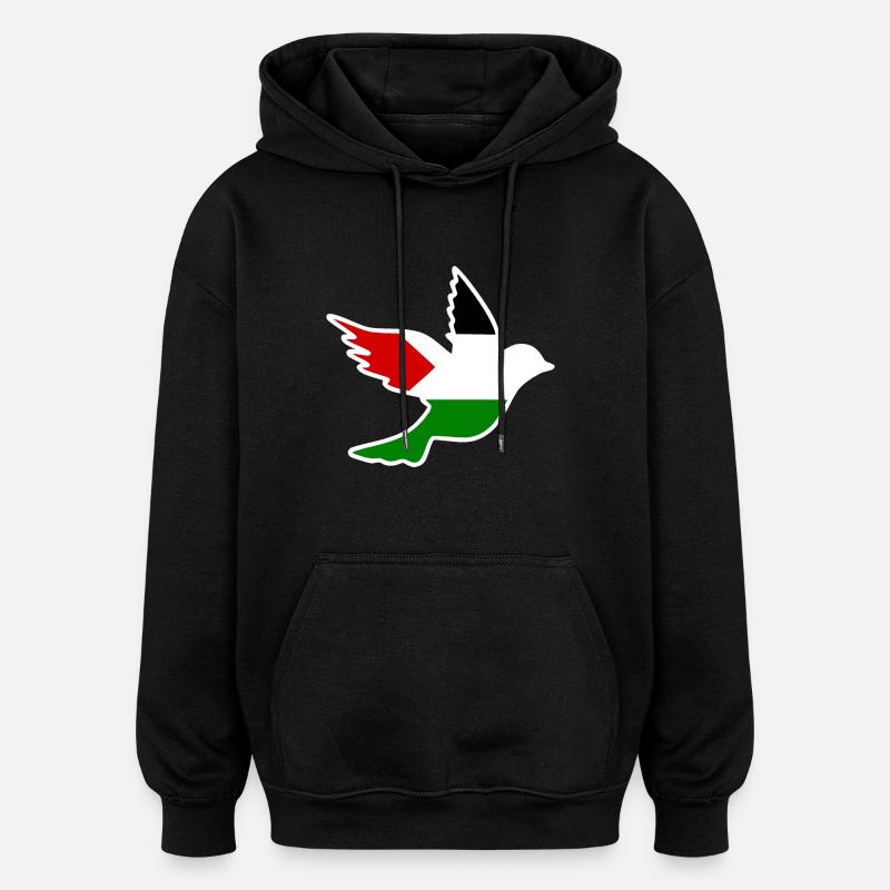 Free palestine - Sweat à capuche oversize unisexe - noir