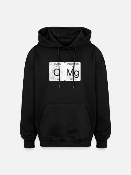 OMG periodic table - Oversized Unisex Hoodie - black