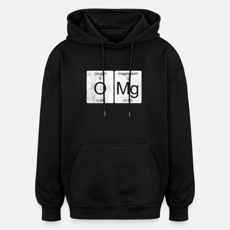 OMG periodic table - Oversized Unisex Hoodie - black