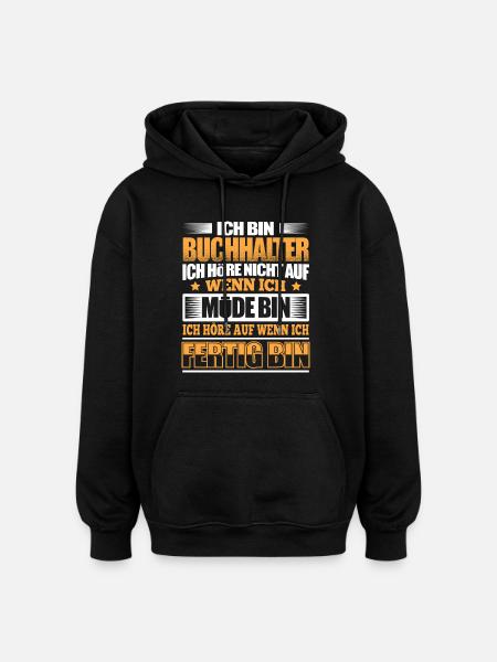 BUCHHALTER - Der Fertigsteller - Oversized Unisex Hoodie - Schwarz