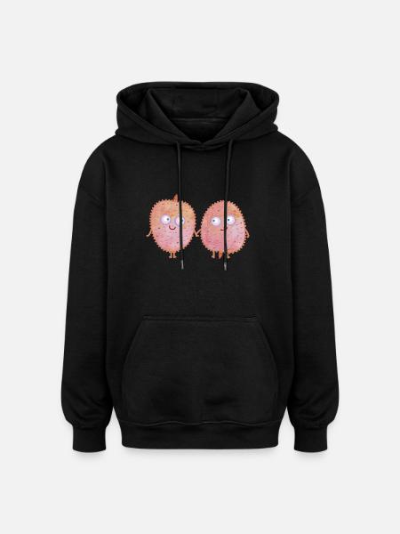 Lychee Love - Oversized Unisex Hoodie - black