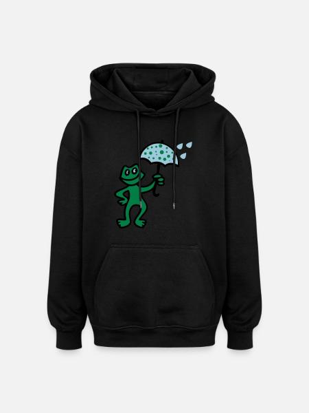 Weatherman - Rain - Oversized Unisex Hoodie - black