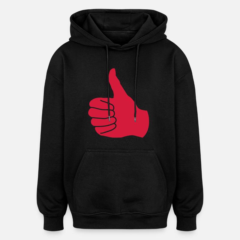 pouce - Sweat à capuche oversize unisexe - noir