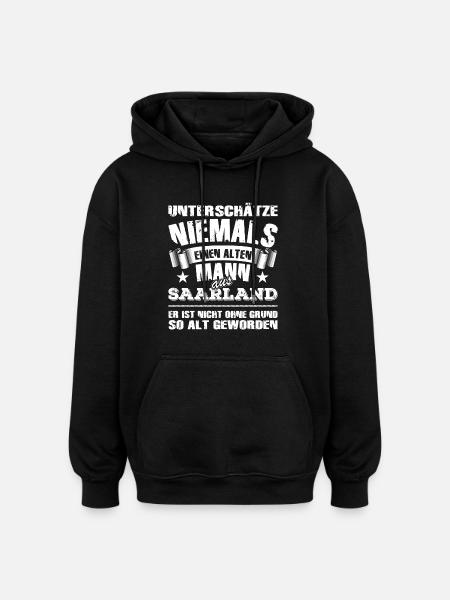 Saarland - Oversized Unisex Hoodie - Schwarz