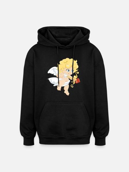 cupid - Oversized Unisex Hoodie - black
