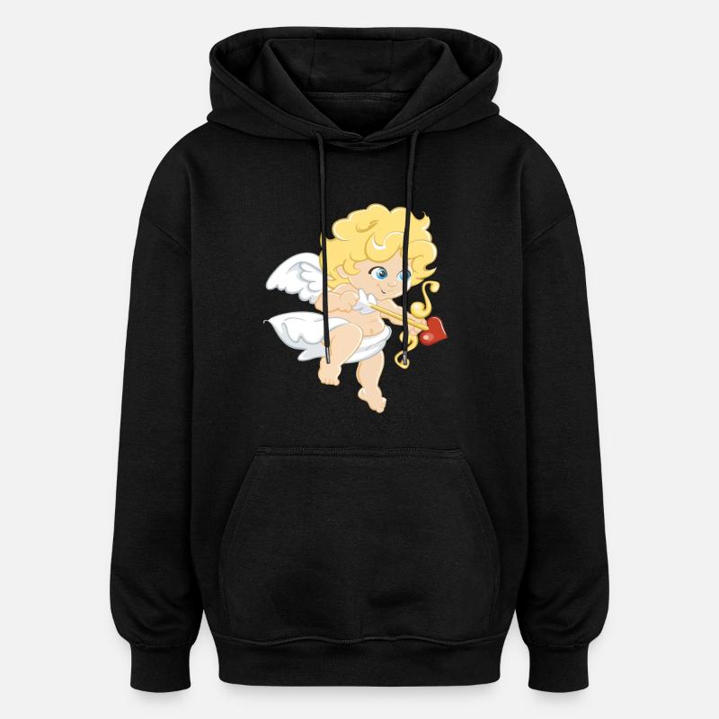 cupid - Oversized Unisex Hoodie - black