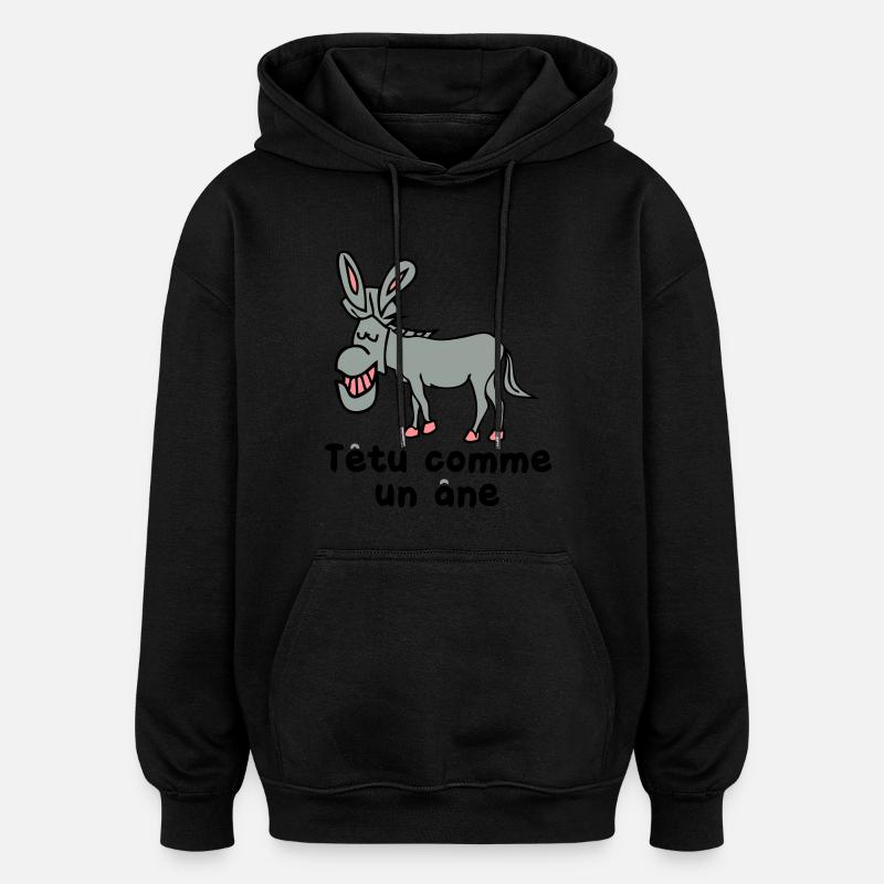 überempfindlich - Oversized Unisex Hoodie - Schwarz