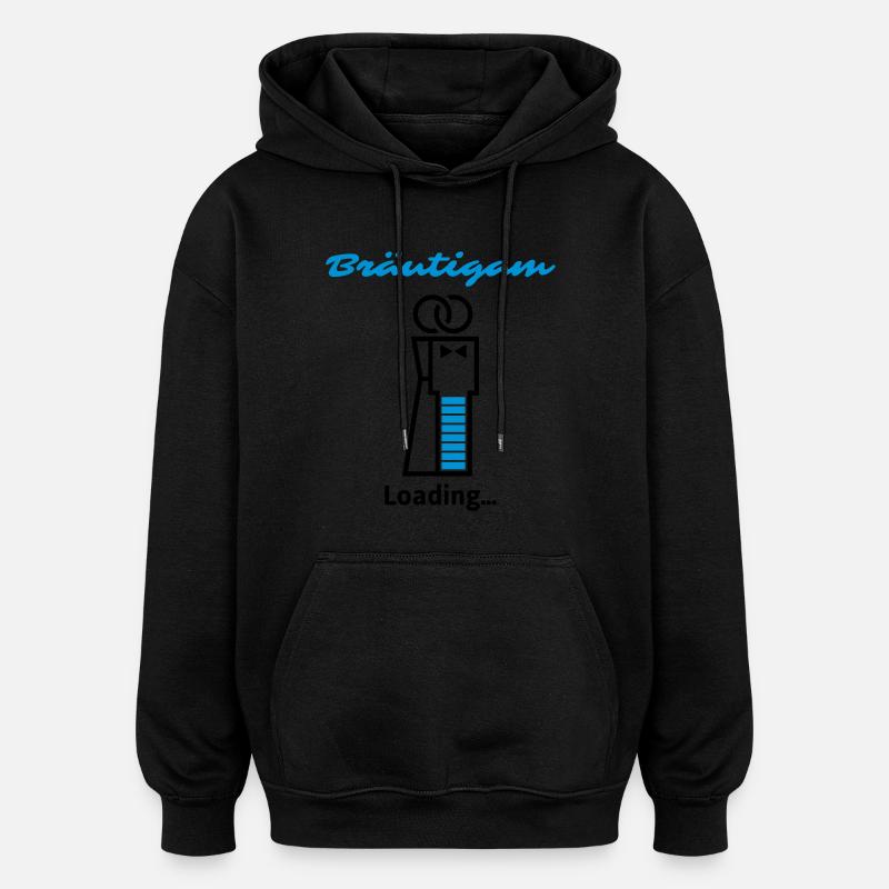 Bräutigam Loading... - Oversized Unisex Hoodie - Schwarz