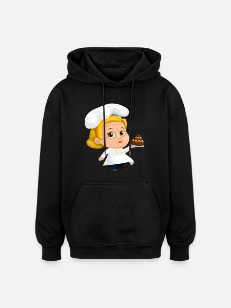 Köchin - Oversized Unisex Hoodie - Schwarz
