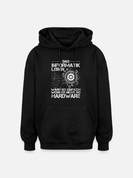 Informatik - Oversized Unisex Hoodie - Schwarz