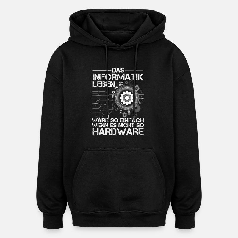 Informatik - Oversized Unisex Hoodie - Schwarz
