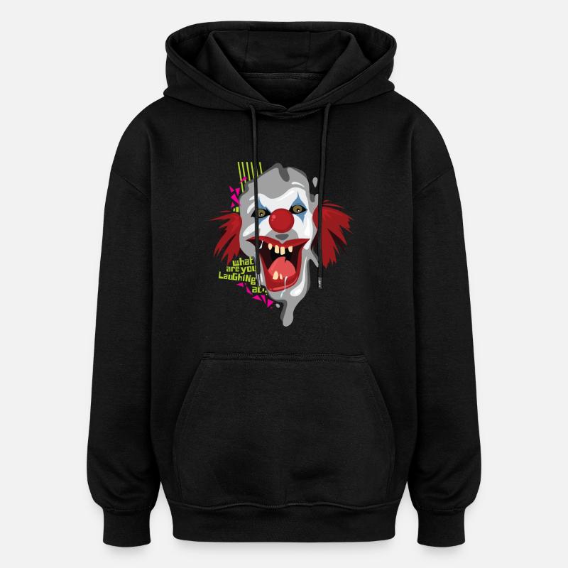 evil_clown - Sweat à capuche oversize unisexe - noir