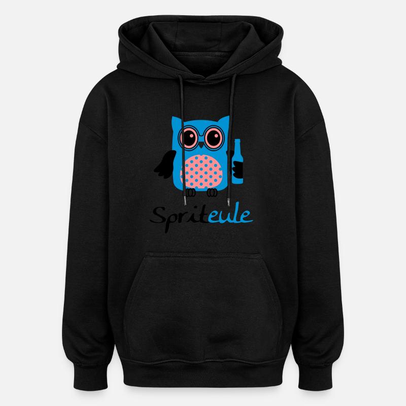 Spriteule - Sweat à capuche oversize unisexe - noir
