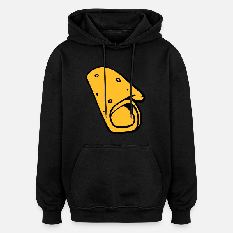 crêpe galette saucisse snack pita - Sweat à capuche oversize unisexe - noir