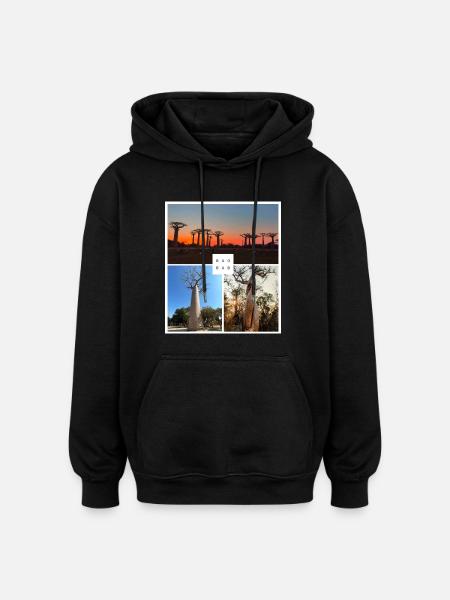 Baobab from Madagascar - Oversized Unisex Hoodie - black