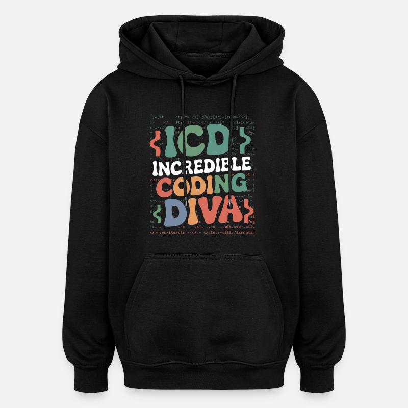 Leidenschaftliche Codierkunst - Oversized Unisex Hoodie - Schwarz